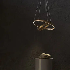 Pendelleuchte – Messingfarbenes Aluminium, 88W Leistung, Neutralweiß, Ø80 cm - Rim | Maytoni