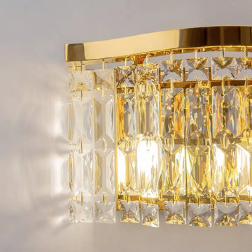 Wall light with chrome-colored metal frame and structured glass – Dune | Maytoni