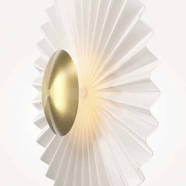 Wandleuchte Gebürstetes Messing, Glasschirm, integrierte LED – Fiore | Maytoni