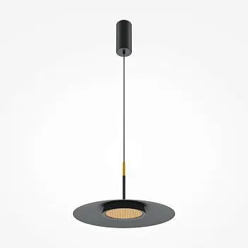 Pendant Lamp Black Ring-shaped Aluminum Housing Integrated LED & Modern Design – El | Maytoni