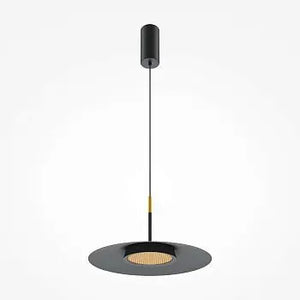Pendant Lamp Black Ring-shaped Aluminum Housing Integrated LED & Modern Design – El | Maytoni