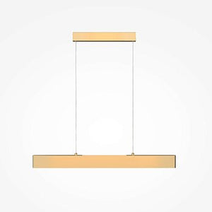 Pendelleuchte Goldfarbenes Aluminiumgehäuse mit opalem Acryl - Diffusor, integrierter LED und modernem Design – Arc | Maytoni - Esszett Luxury | Stilvolles Wohnen mit Charakter