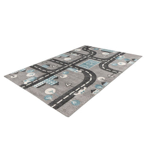 Carpet Silver Children's Motif Polypropylene Material – Australia "Marree" | Kayoom