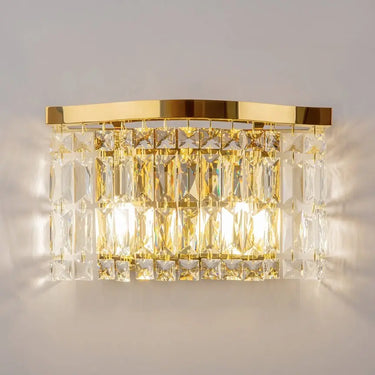 Wall light with chrome-colored metal frame and structured glass – Dune | Maytoni