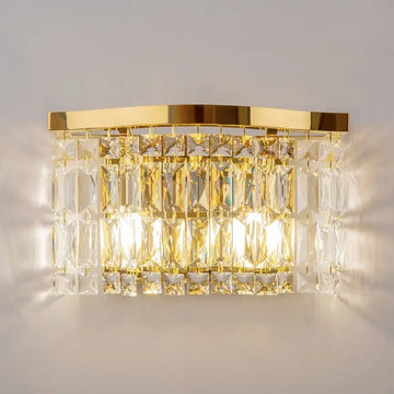 Wall light with chrome-colored metal frame and structured glass – Dune | Maytoni