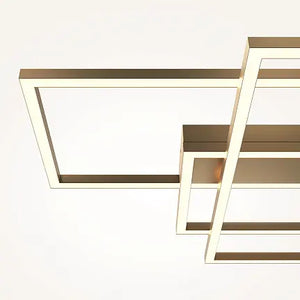 Deckenleuchte – Goldfarbenes Aluminium, 78 W Leistung, IP20 Schutzart, 78 cm Breite - Rida | Maytoni