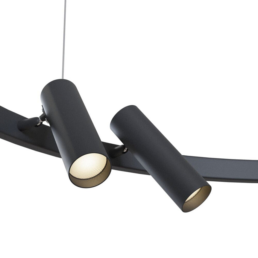 Pendant light with adjustable six-spot metal-acrylic LED design – Satellite | Maytoni