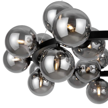 Pendelleuchte – Schwarzes Metall, 25-flammiges Design, G9 Fassung - Dallas | Maytoni