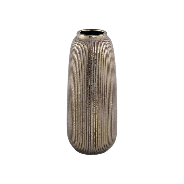 Keramiktopf - Avay Gold 13.5 x 13.5 x 32.0 cm von PTMD - Esszett Luxury | Stilvolles Wohnen mit Charakter