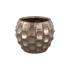 Keramiktopf - Didar Bronze 17.0 x 17.0 x 14.0 cm von PTMD - Esszett Luxury | Stilvolles Wohnen mit Charakter