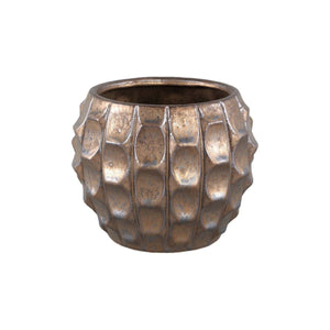 Keramiktopf - Didar Bronze 17.0 x 17.0 x 14.0 cm von PTMD - Esszett Luxury | Stilvolles Wohnen mit Charakter