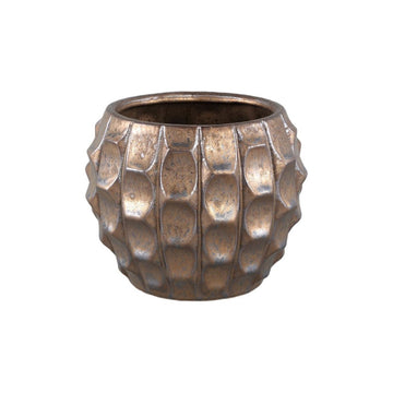 Keramiktopf - Didar Bronze 17.0 x 17.0 x 14.0 cm von PTMD - Esszett Luxury | Stilvolles Wohnen mit Charakter