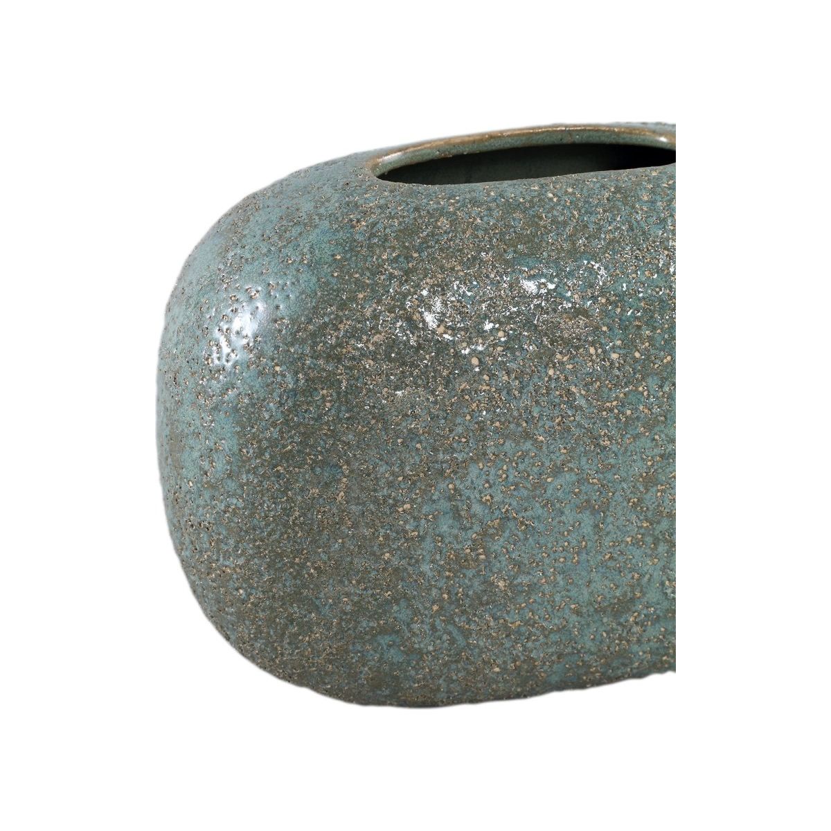 Keramiktopf - Elvery Green Oval L von PTMD - Esszett Luxury | Stilvolles Wohnen mit Charakter