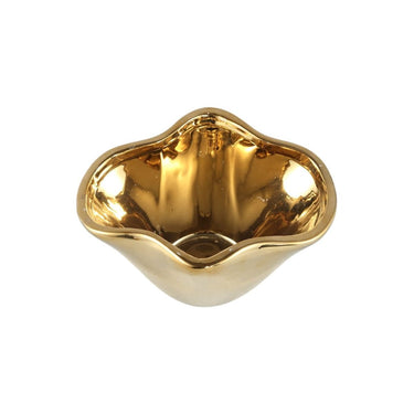 Keramiktopf - Giva Gold glazed unequal shape L von PTMD - Esszett Luxury | Stilvolles Wohnen mit Charakter