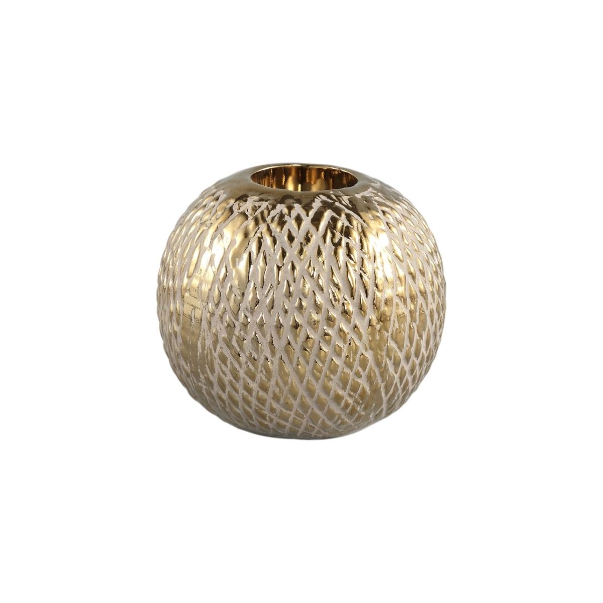 Keramiktopf - Helly Gold 11.5 x 11.5 x 10.0 cm von PTMD - Esszett Luxury | Stilvolles Wohnen mit Charakter