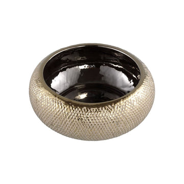 Keramiktopf - Helly Gold 29.5 x 29.5 x 12.0 cm von PTMD - Esszett Luxury | Stilvolles Wohnen mit Charakter