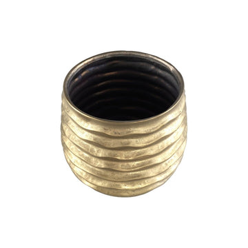 Keramiktopf - Lodas Gold 24.0 x 24.0 x 21.5 cm von PTMD - Esszett Luxury | Stilvolles Wohnen mit Charakter
