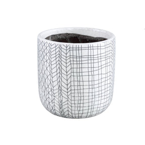 Keramiktopf - Lowie White 16.5 x 16.5 x 16.5 cm von PTMD - Esszett Luxury | Stilvolles Wohnen mit Charakter