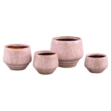 Keramiktopf - Merty Pink 19.0 x 19.0 x 16.0 cm von PTMD - Esszett Luxury | Stilvolles Wohnen mit Charakter