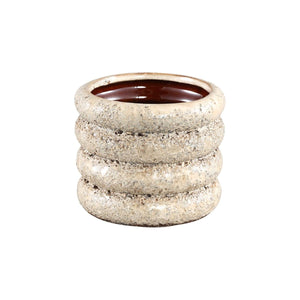 Keramiktopf - Neda Cream 11.5 x 11.5 x 10.0 cm von PTMD - Esszett Luxury | Stilvolles Wohnen mit Charakter