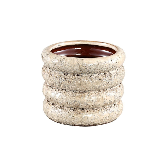 Keramiktopf - Neda Cream 11.5 x 11.5 x 10.0 cm von PTMD - Esszett Luxury | Stilvolles Wohnen mit Charakter