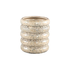 Keramiktopf - Neda Cream 13.0 x 13.0 x 15.5 cm von PTMD - Esszett Luxury | Stilvolles Wohnen mit Charakter