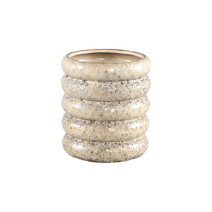 Keramiktopf - Neda Cream 13.0 x 13.0 x 15.5 cm von PTMD - Esszett Luxury | Stilvolles Wohnen mit Charakter