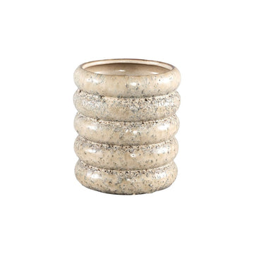 Keramiktopf - Neda Cream 13.0 x 13.0 x 15.5 cm von PTMD - Esszett Luxury | Stilvolles Wohnen mit Charakter