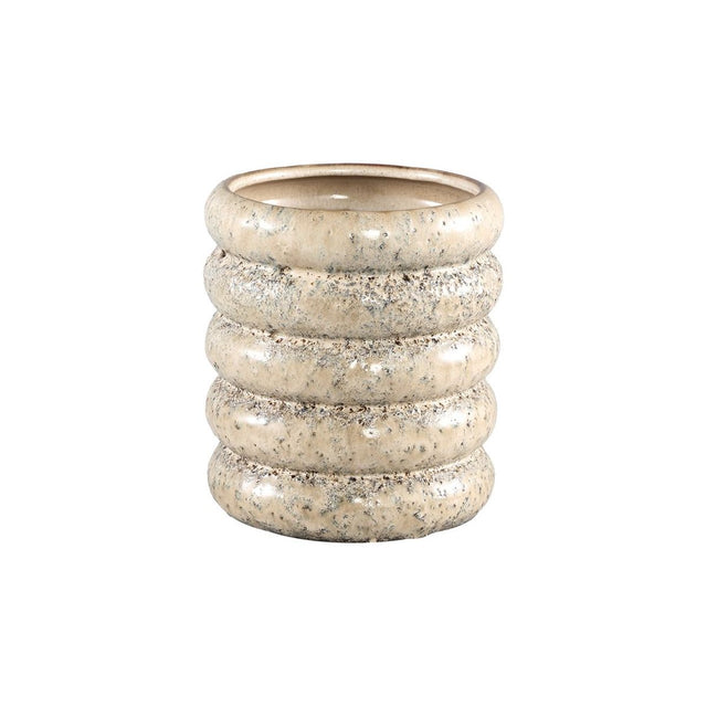 Keramiktopf - Neda Cream 13.0 x 13.0 x 15.5 cm von PTMD - Esszett Luxury | Stilvolles Wohnen mit Charakter