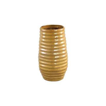Keramiktopf - Riddy Yellow 15.0 x 15.0 x 27.0 cm von PTMD - Esszett Luxury | Stilvolles Wohnen mit Charakter