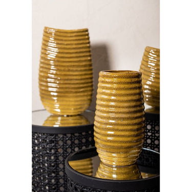 Keramiktopf - Riddy Yellow 29.0 x 12.5 x 23.5 cm von PTMD - Esszett Luxury | Stilvolles Wohnen mit Charakter