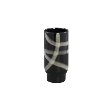 Keramikvase - Reddy Black S (Ø12 x 25 cm) von PTMD - Esszett Luxury | Stilvolles Wohnen mit Charakter