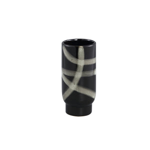 Keramikvase - Reddy Black S (Ø12 x 25 cm) von PTMD - Esszett Luxury | Stilvolles Wohnen mit Charakter