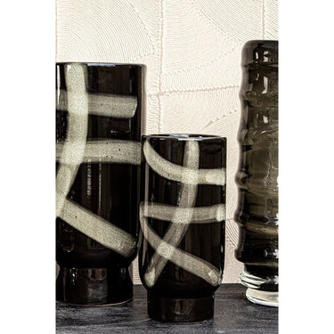 Keramikvase - Reddy Black S (Ø12 x 25 cm) von PTMD - Esszett Luxury | Stilvolles Wohnen mit Charakter