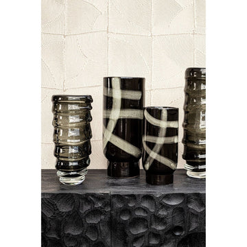 Keramikvase - Reddy Black S (Ø12 x 25 cm) von PTMD - Esszett Luxury | Stilvolles Wohnen mit Charakter