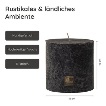 Kerze - Rustic 10x10 Blush Pink von PTMD - Esszett Luxury | Stilvolles Wohnen mit Charakter