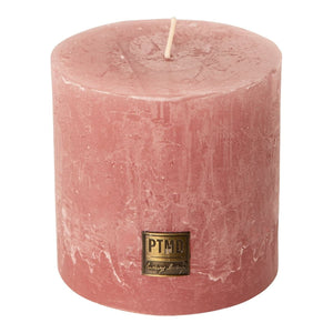 Kerze - Rustic 10x10 Blush Pink von PTMD - Esszett Luxury | Stilvolles Wohnen mit Charakter