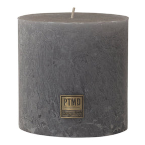 Kerze - Rustic 10x10 Suede Grey von PTMD - Esszett Luxury | Stilvolles Wohnen mit Charakter