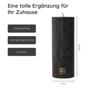 Kerze - Rustic 18x7 Bordeaux von PTMD - Esszett Luxury | Stilvolles Wohnen mit Charakter