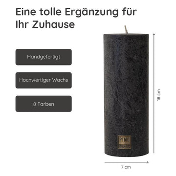 Kerze - Rustic 18x7 Bordeaux von PTMD - Esszett Luxury | Stilvolles Wohnen mit Charakter