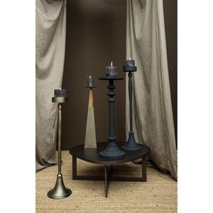 Kerzenhalter - Cinder Grey metal and wood piramid S von PTMD - Esszett Luxury | Stilvolles Wohnen mit Charakter