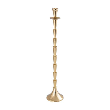 Kerzenhalter – Aluminiumguss, Goldfinish, Schlanke Form - Denice | PTMD