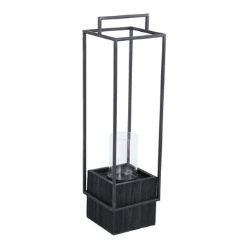 Kerzenhalter - Fass Black 16.5 x 16.5 x 61.0 cm von PTMD - Esszett Luxury | Stilvolles Wohnen mit Charakter