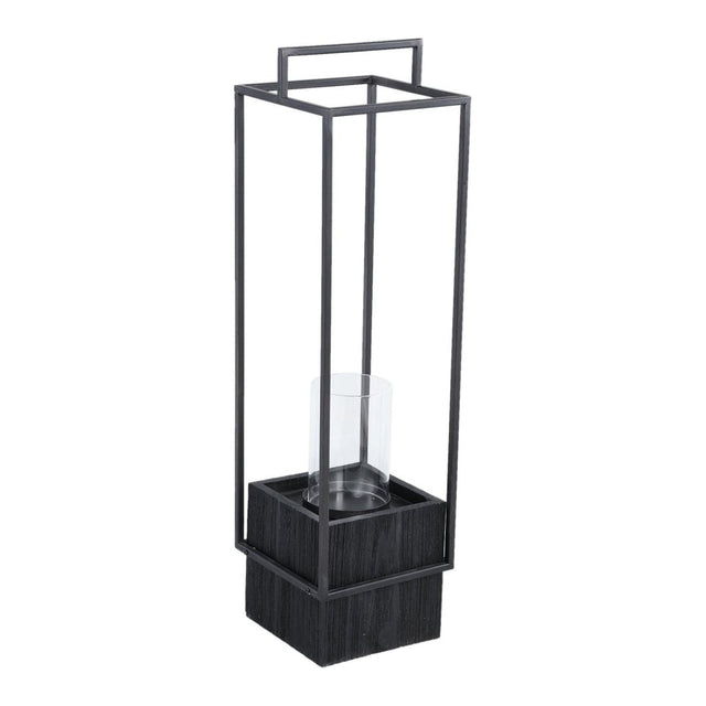 Kerzenhalter - Fass Black 16.5 x 16.5 x 61.0 cm von PTMD - Esszett Luxury | Stilvolles Wohnen mit Charakter