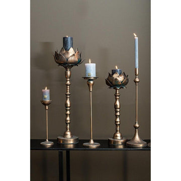 Kerzenhalter - Tomas Copper antique L ( 22 x 66 cm) von PTMD - Esszett Luxury | Stilvolles Wohnen mit Charakter