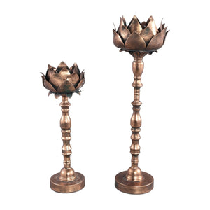 Kerzenhalter - Tomas Copper antique L ( 22 x 66 cm) von PTMD - Esszett Luxury | Stilvolles Wohnen mit Charakter
