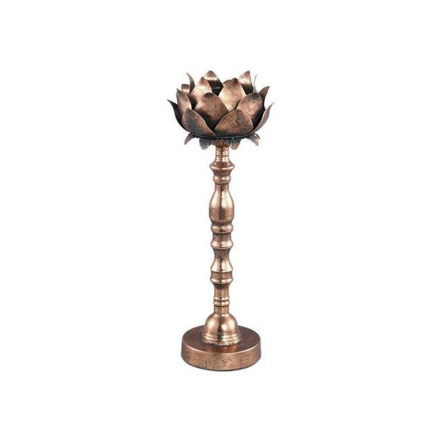 Kerzenhalter - Tomas Copper antique S ( 18 x 48 cm) von PTMD - Esszett Luxury | Stilvolles Wohnen mit Charakter