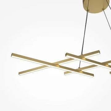 Pendant Light Black & Satin Nickel Finish Linear Design & Integrated LED – Halo | Maytoni