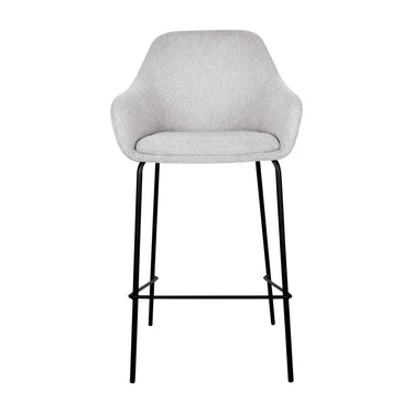 Barhocker Strukturstoffbezug & Schwarzes Metallgestell – Suus | Kick Collection - Esszett Luxury | Stilvolles Wohnen mit Charakter