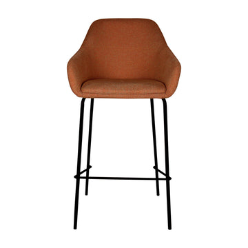 Barstuhl – Texturstoff, Metall Gestell, Armlehne Design, Terra - Suus | Kick